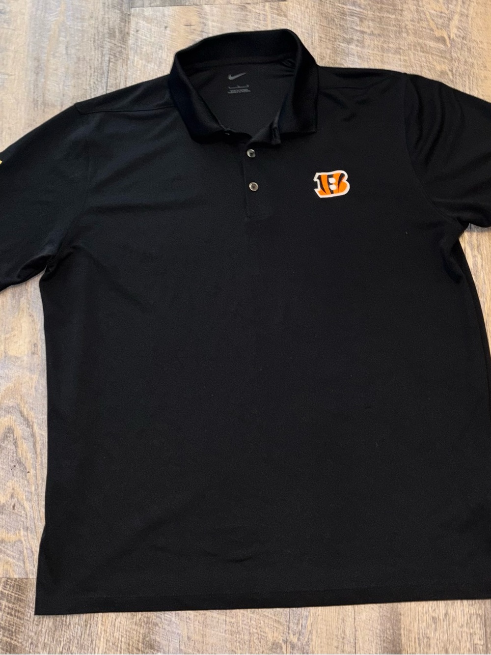 Cincinnati Bengals Guinness Beer Nike Dri-Fit Staff Polo Shirt Black Men's Large